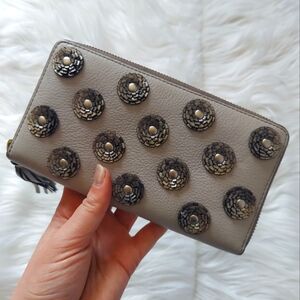 Fossil Caroline Mineral Grey embellished leather wallet